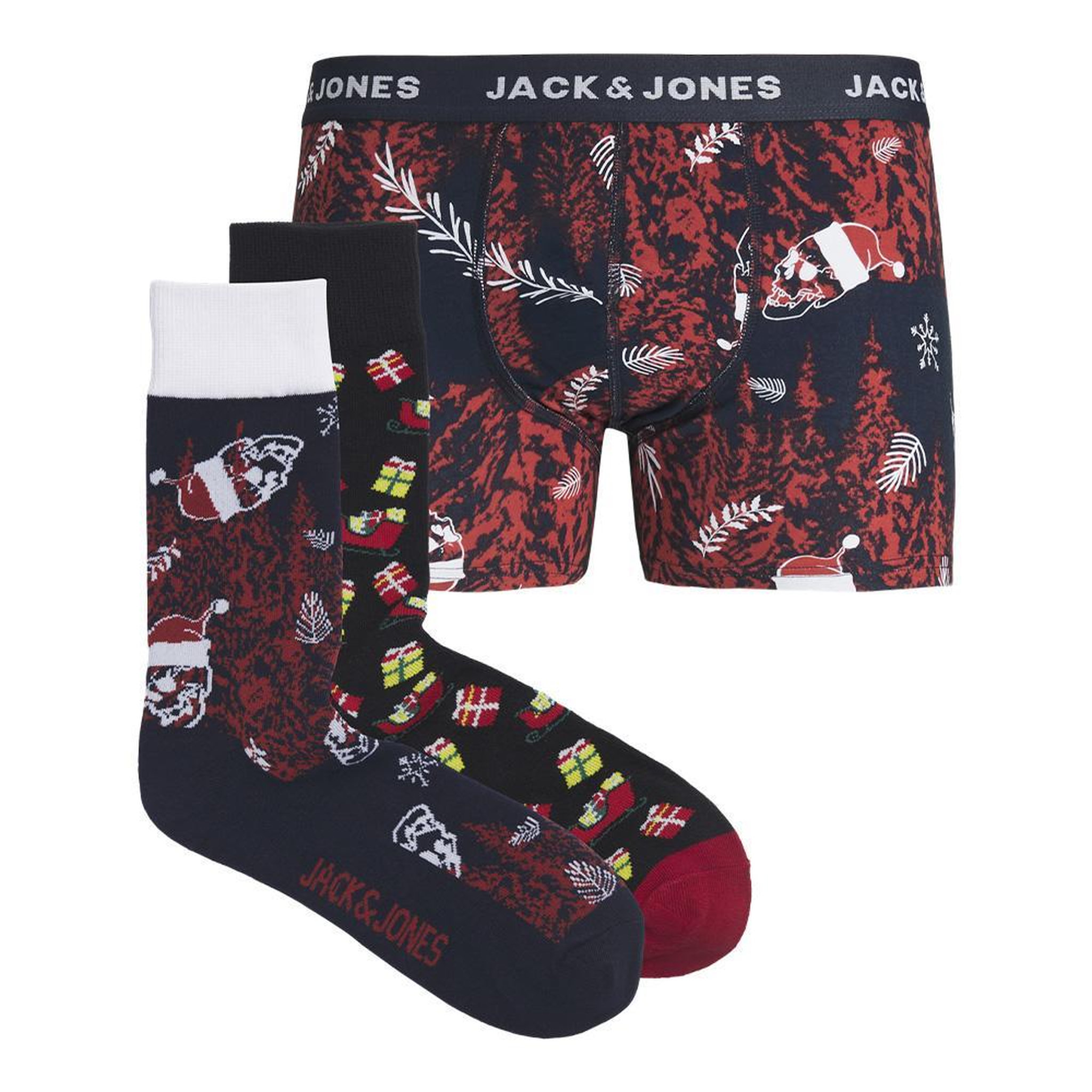 Voir la diapositive 1 : Jack & Jones Coffret Boxer + x2 Paires de Chaussettes Marine Homme Jack & Jones Cho7