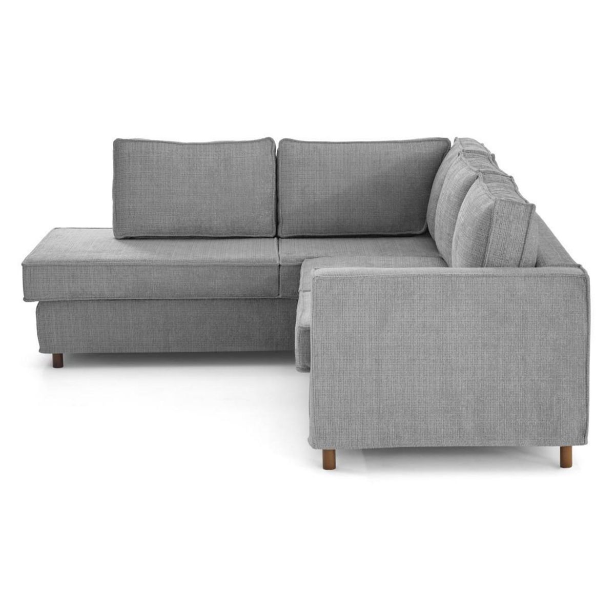 LISA DESIGN Jake - canapé déhoussable d'angle gauche 5 places en velours texturé