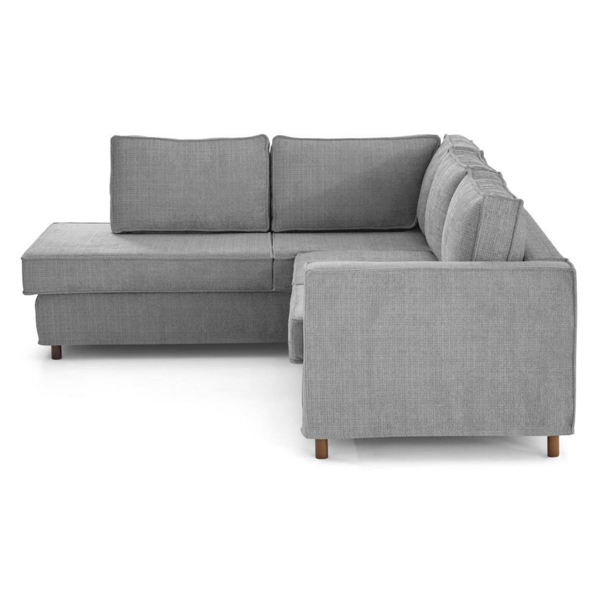 LISA DESIGN Jake - canapé déhoussable d'angle gauche 5 places en velours texturé