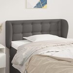 VIDAXL Tete de lit avec oreilles Gris 103x23x78/88 cm Similicuir