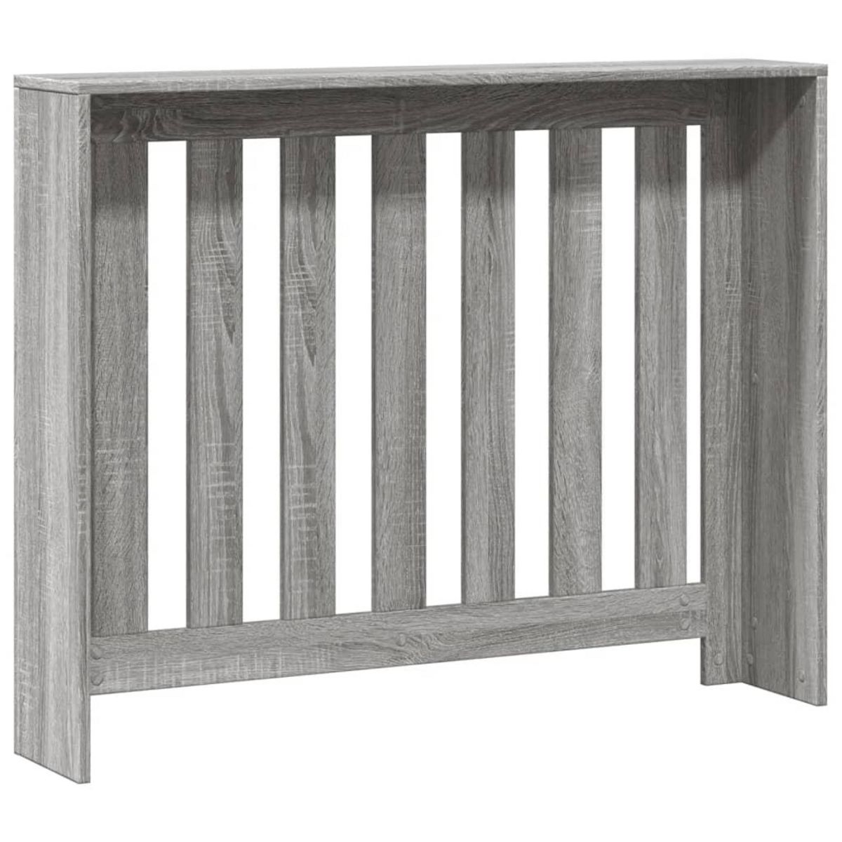 VIDAXL Cache-radiateur sonoma gris 104x20x82 cm bois d'ingenierie