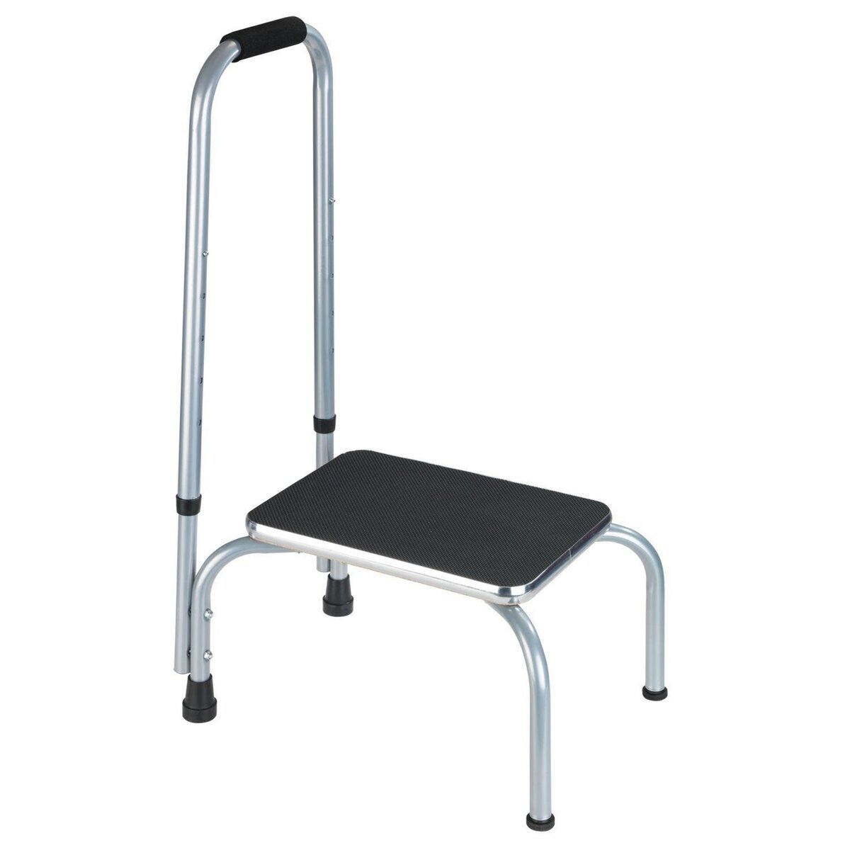 Wenko Marchepied avec poignée de sécurité Secura - H. 22 cm - Noir