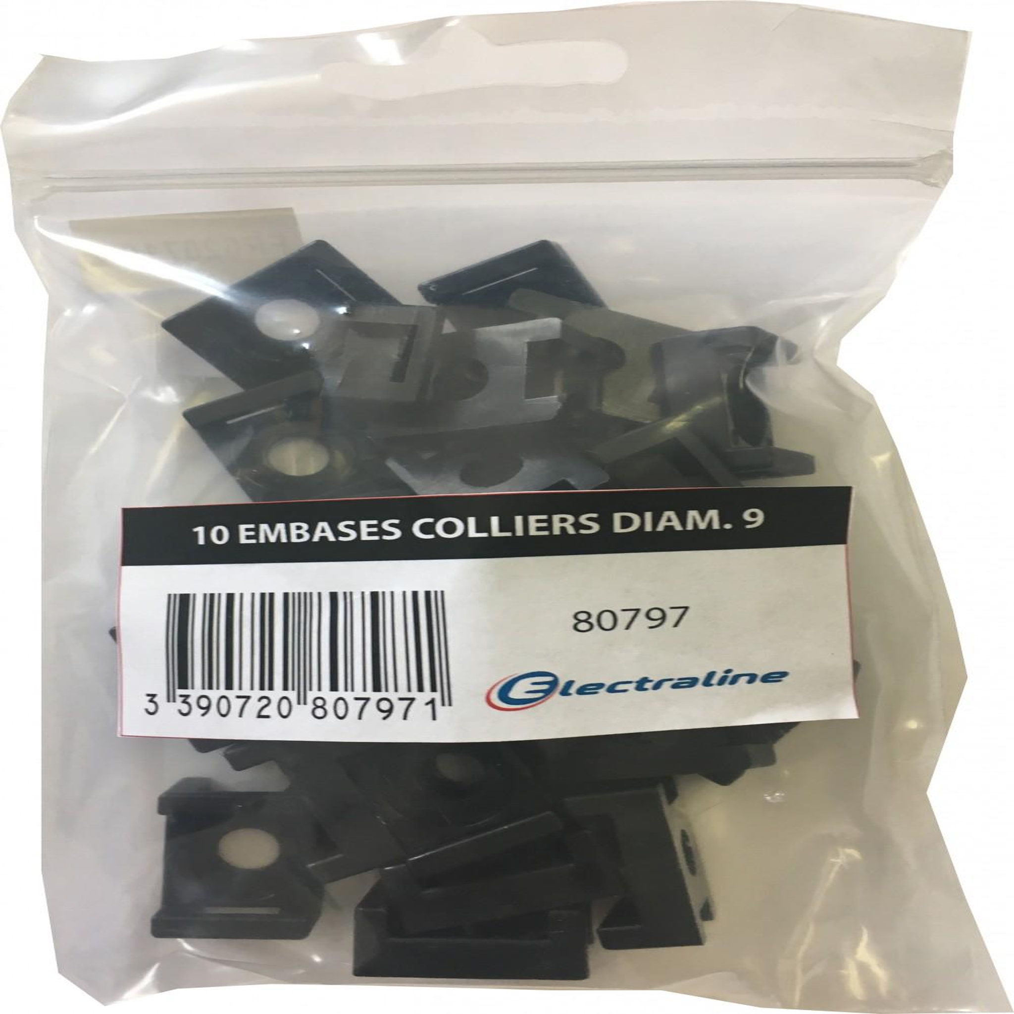 CENTRALE BRICO Lot de 10 embases, L.9 mm