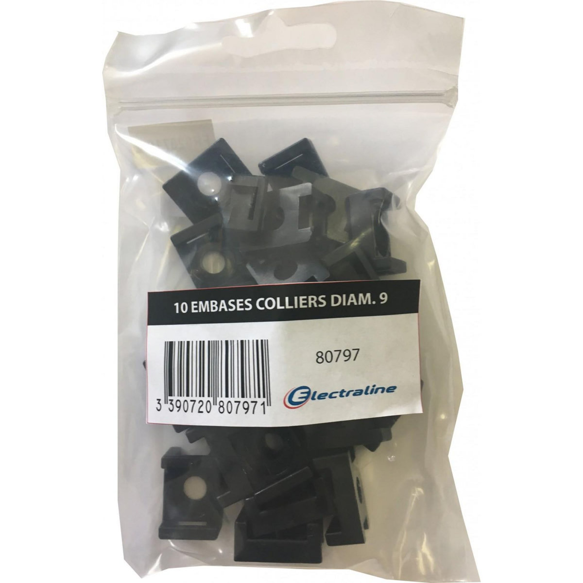 CENTRALE BRICO Lot de 10 embases, L.9 mm