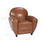 Voir la diapositive 4 : Rendez vous déco Fauteuil noir en croute de cuir enduite - Club