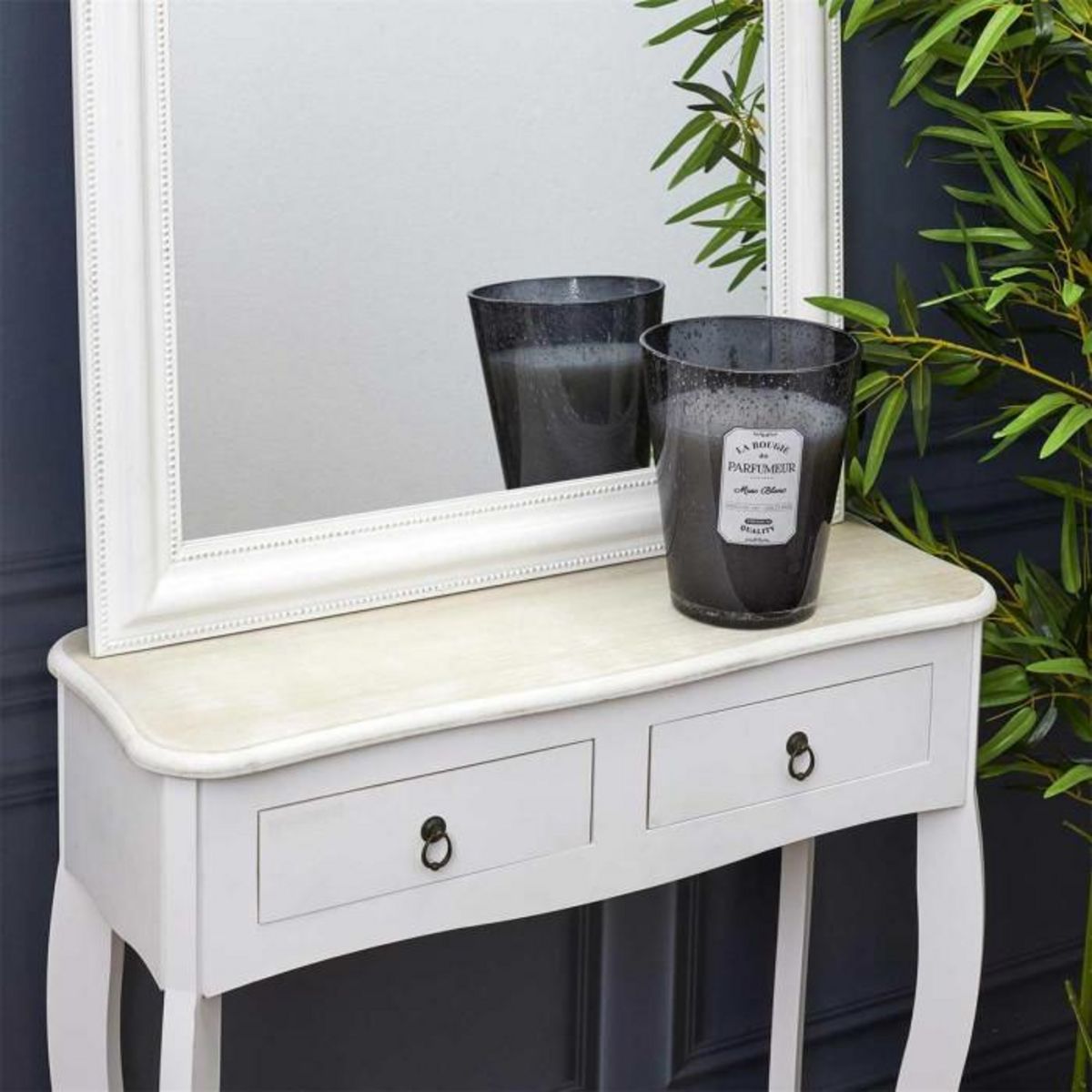 Paris Prix Bougie Parfumée en Verre  Bulle  23cm Musc Blanc