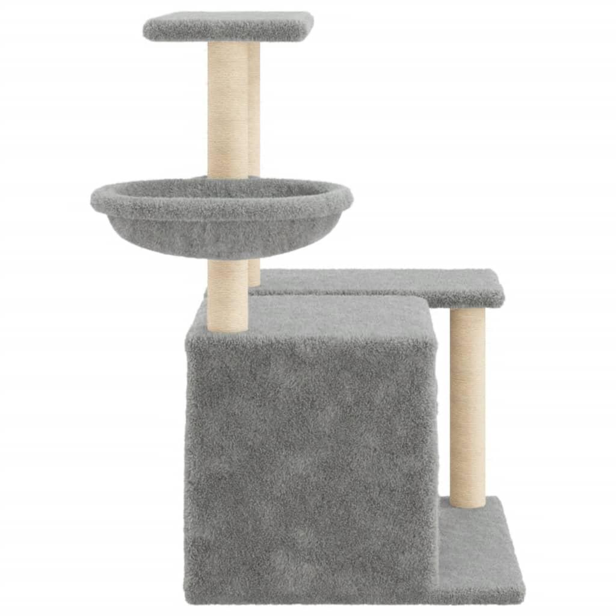 Voir la diapositive 5 : VIDAXL Arbre a chat avec griffoirs en sisal Gris clair 83 cm