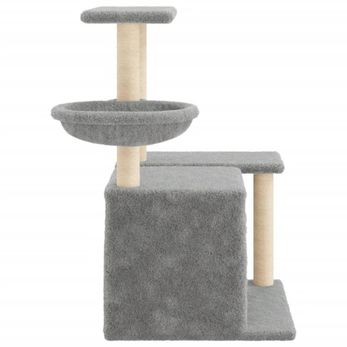 VIDAXL Arbre a chat avec griffoirs en sisal Gris clair 83 cm