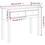 Voir la diapositive 6 : VIDAXL Table console Blanc 100x35x75 cm Bois massif de pin