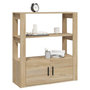 Voir la diapositive 4 : VIDAXL Buffet Chene sonoma 80x30x90 cm Bois d'ingenierie