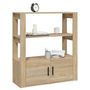 Voir la diapositive 4 : VIDAXL Buffet Chene sonoma 80x30x90 cm Bois d'ingenierie