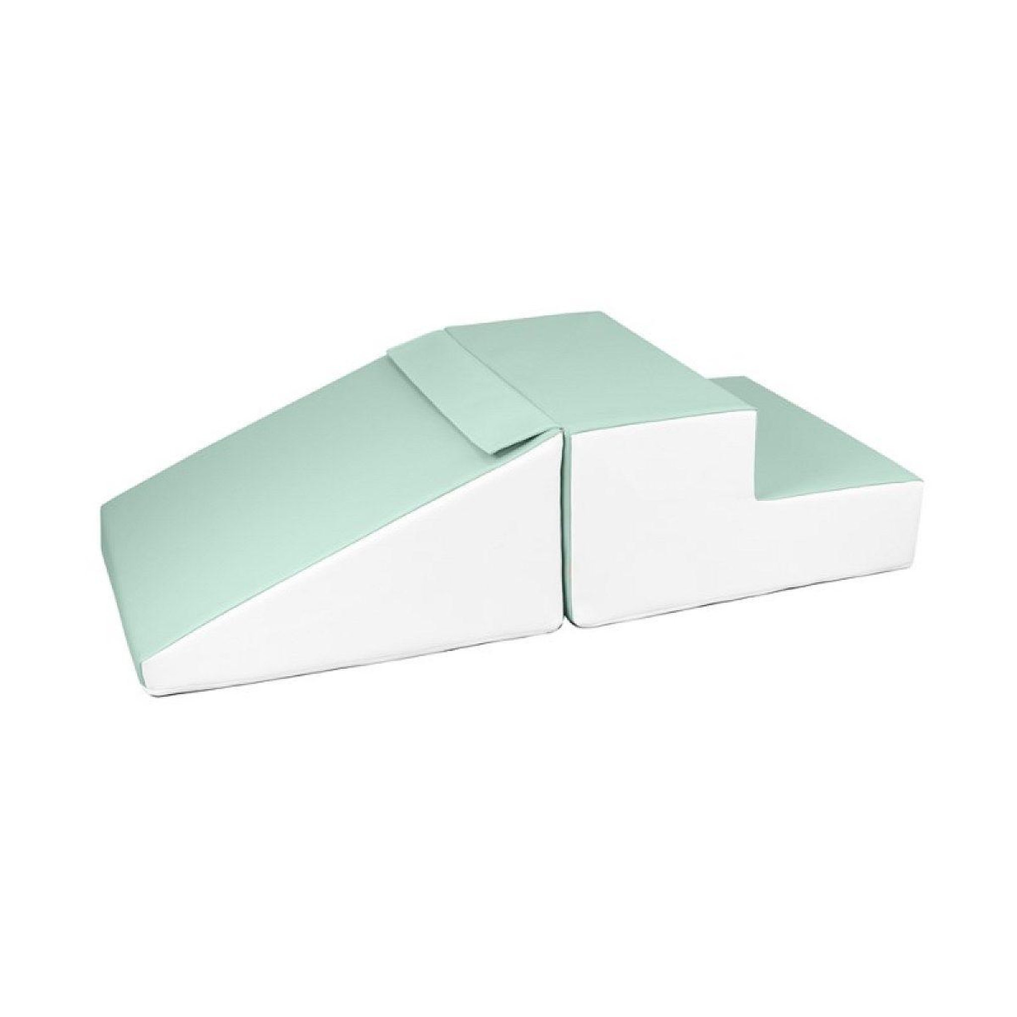 VELINDA Set de 2 grands blocs en mousse blanc menthe