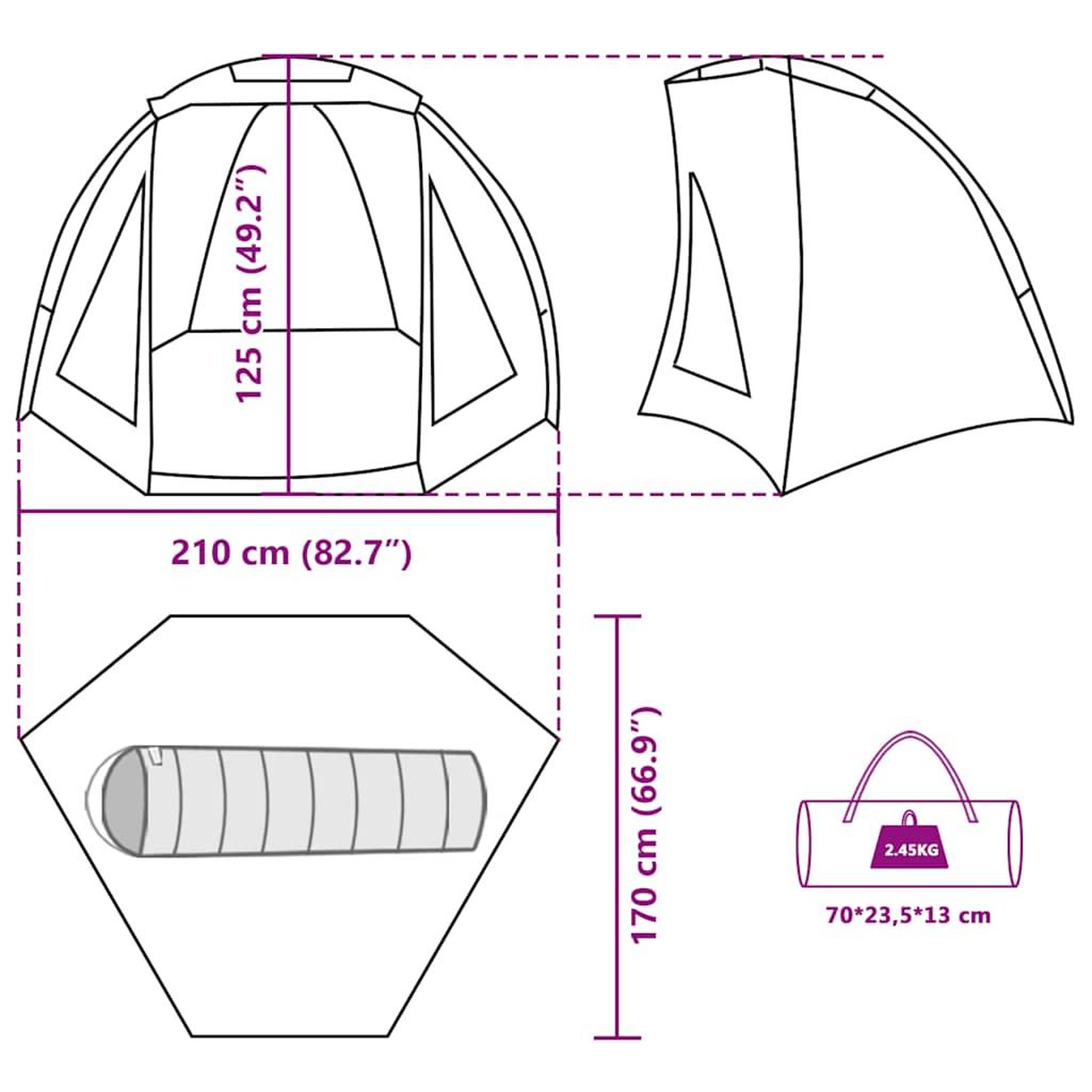 Voir la diapositive 6 : VIDAXL Tente de peche camouflage impermeable