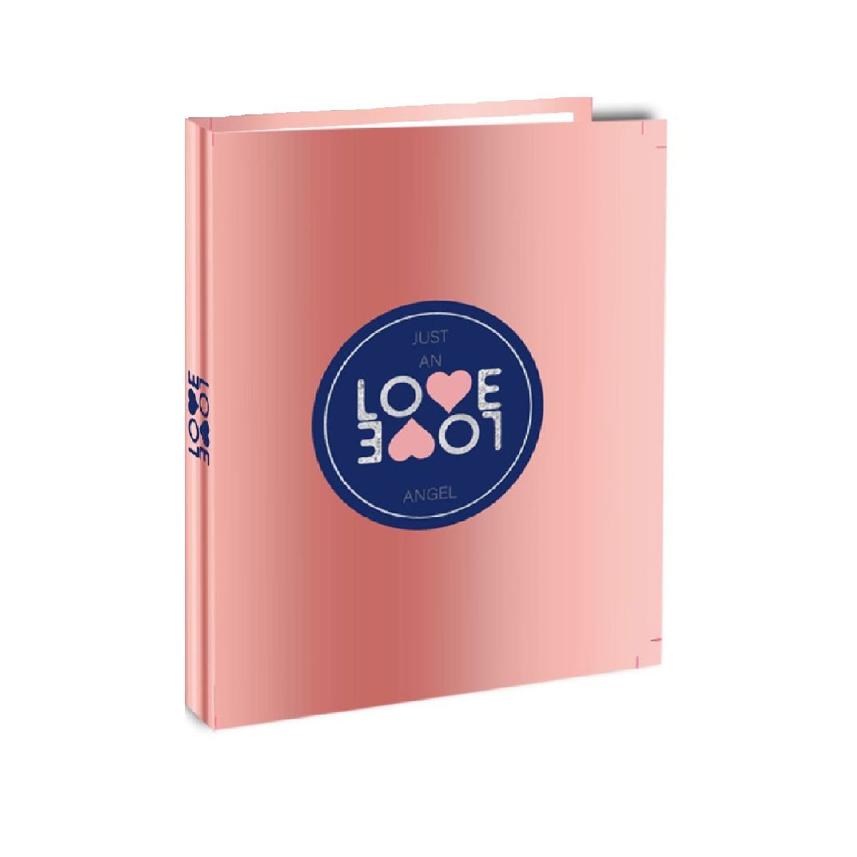 Love Love Classeur 26x32cm rigide 4 anneaux dos 40mm rose 