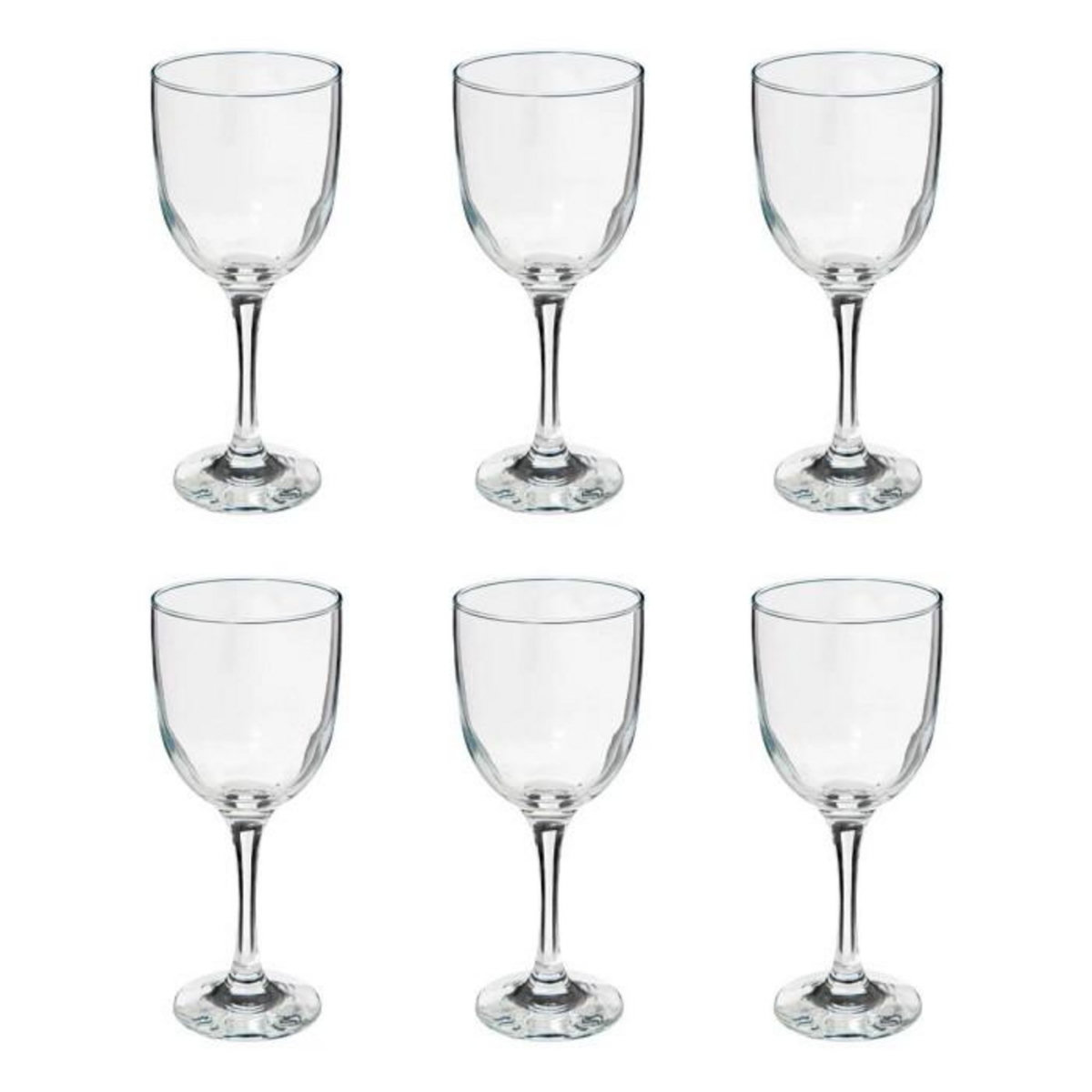 SECRET DE GOURMET Lot de 6 Verres à Eau  Clara  36cl Transparent