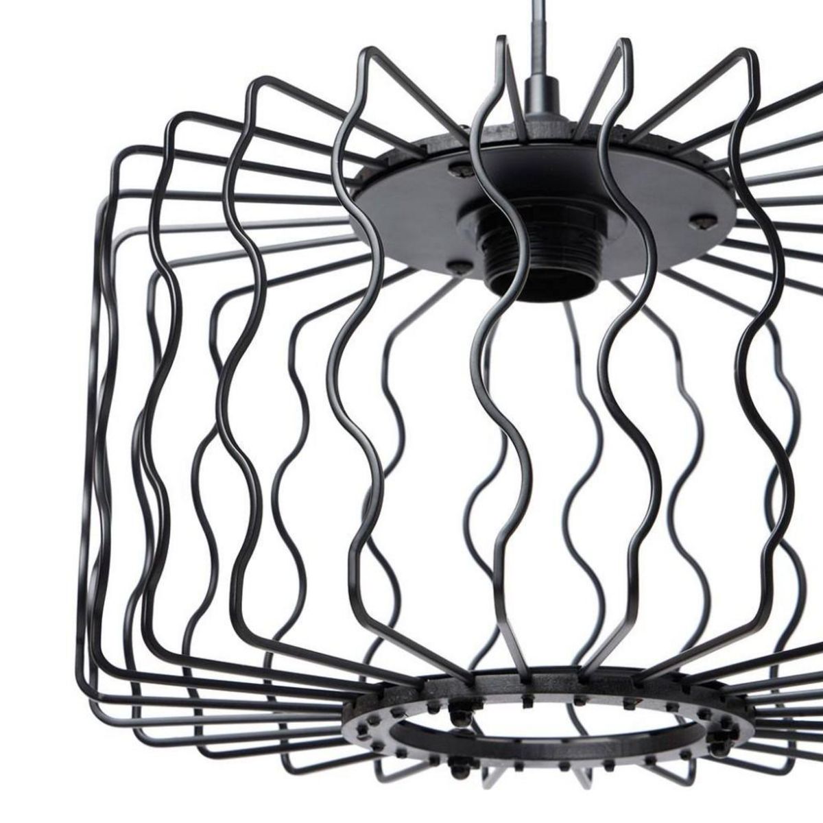 OSTARIA Suspension en métal noir ondulé