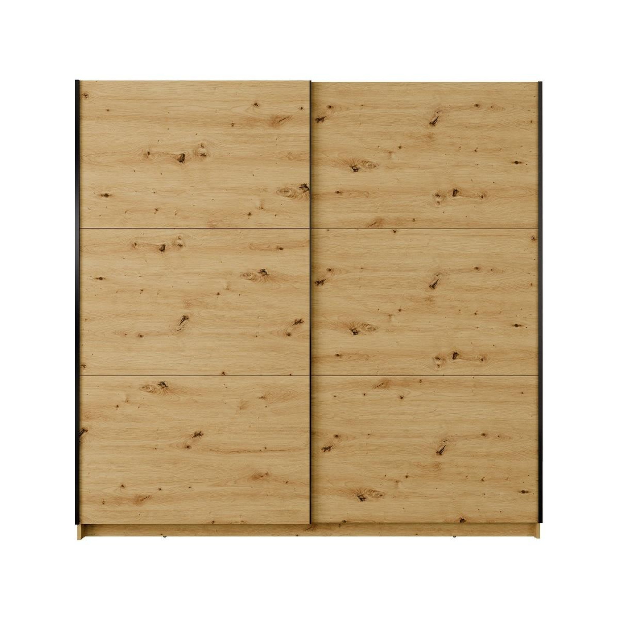 Voir la diapositive 5 : JLC KREATION Armoire dressing moderne avec portes coulissantes 150cm kas