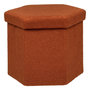 Voir la diapositive 1 : ATMOSPHERA Pouf pliant héxagonal en bouclette - Ambre