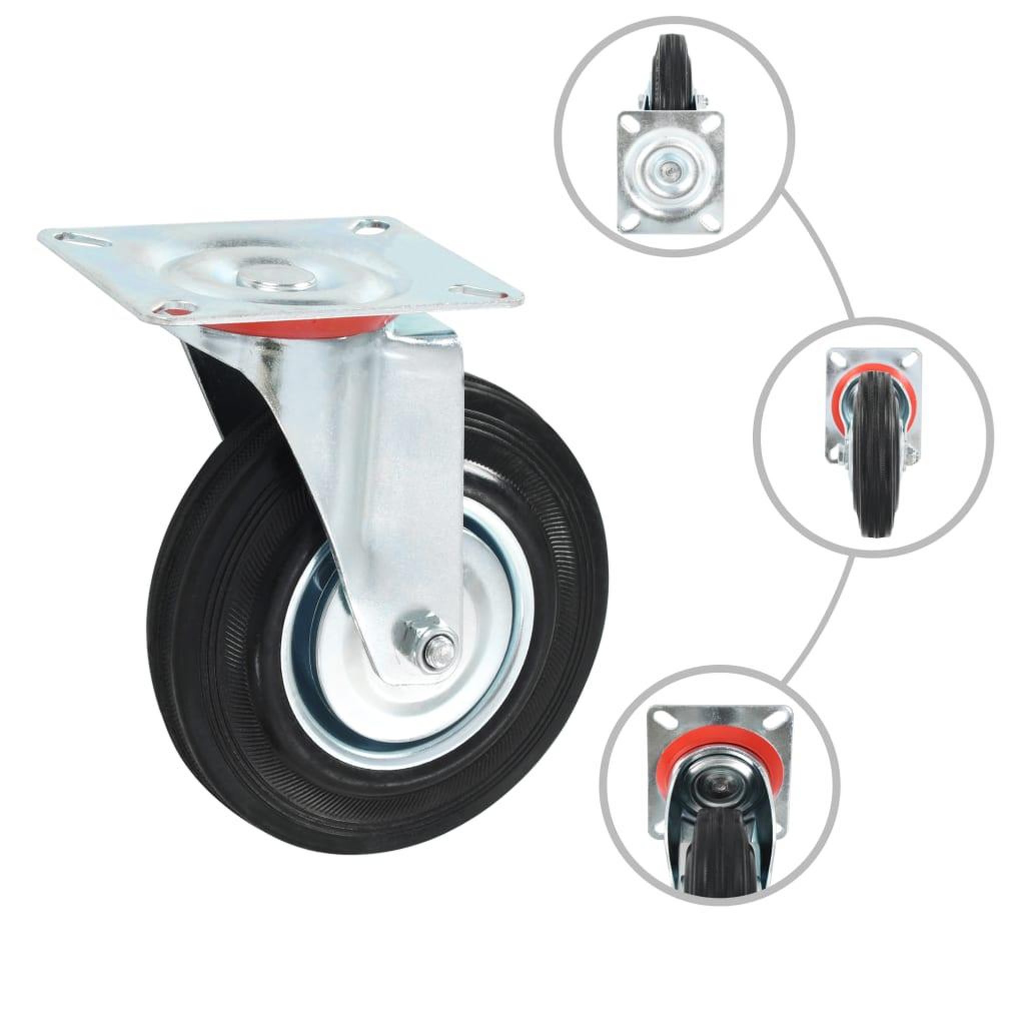 Voir la diapositive 3 : VIDAXL 24 pcs Roulettes pivotantes 125 mm