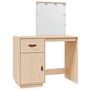 Voir la diapositive 2 : VIDAXL Coiffeuse avec LED 95x50x133,5 cm Bois de pin massif