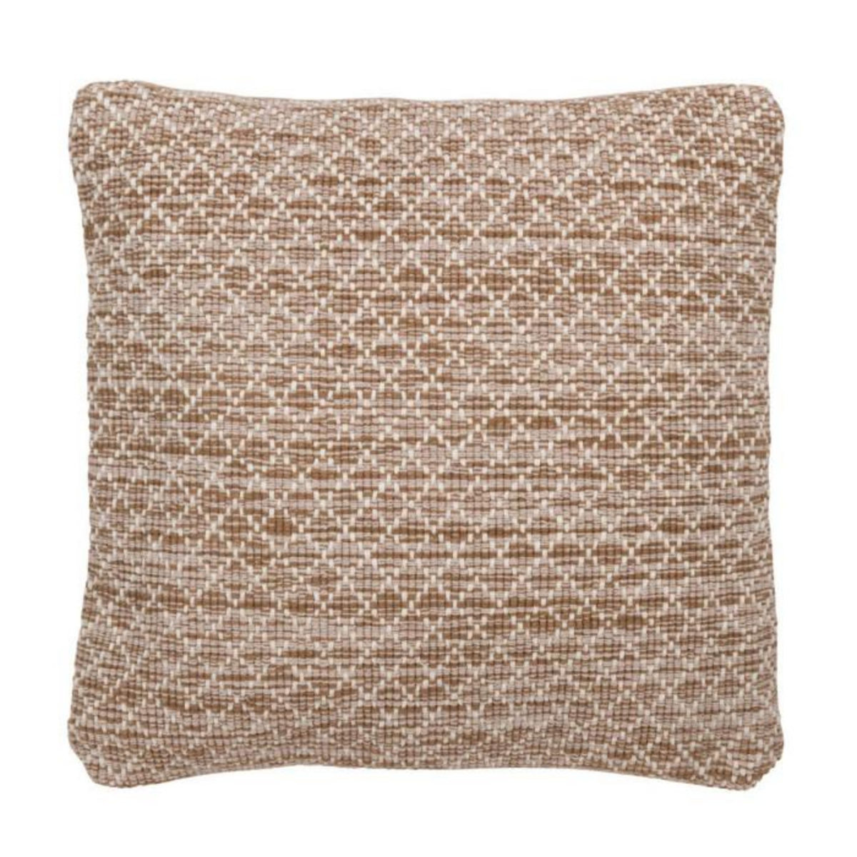Paris Prix Coussin Déco  Jaisalmer  45x45cm Marron & Blanc