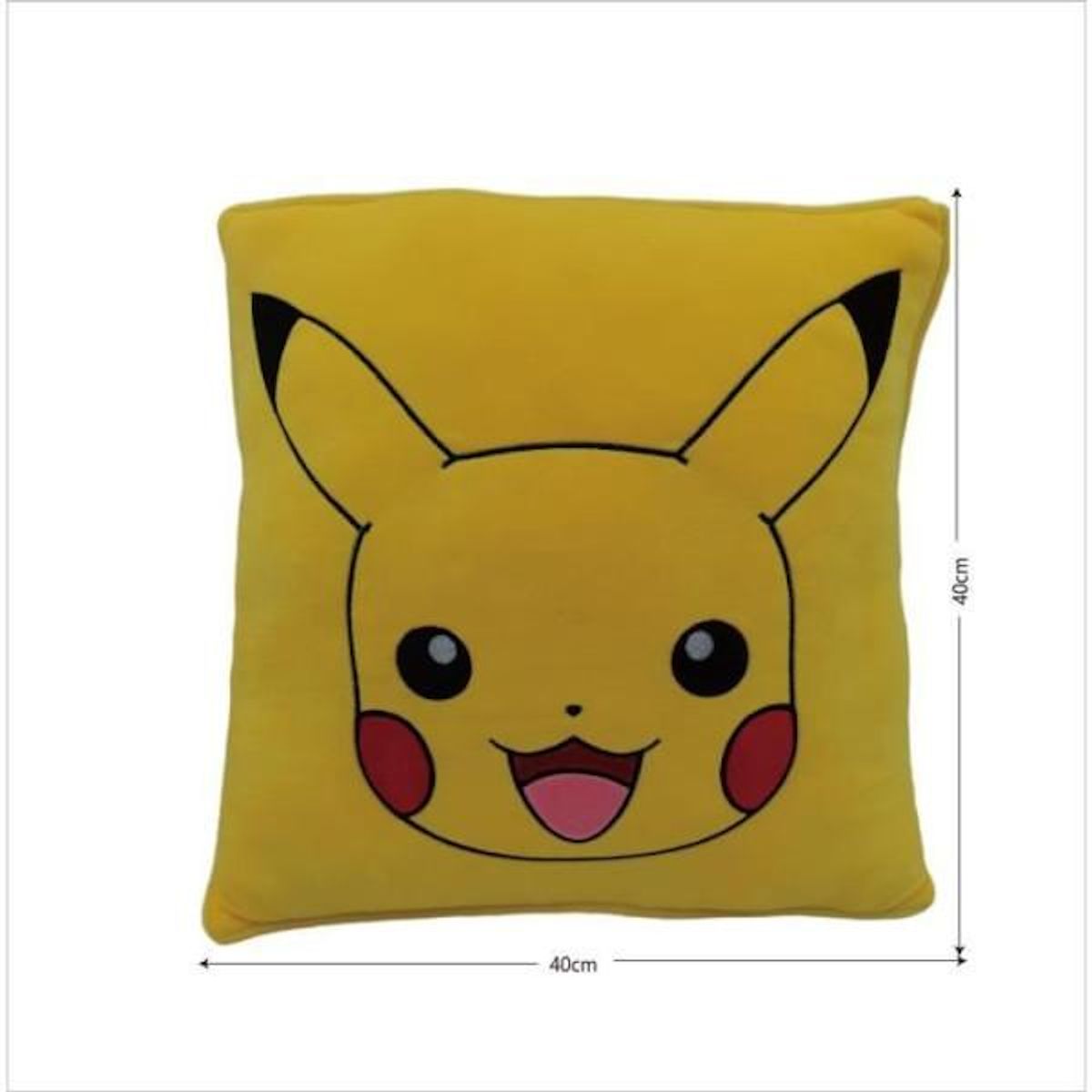 Pokemon Coussin premium - Carré - POKEMON - Pikachu - Microfibre - 40 cm