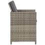 Voir la diapositive 5 : VIDAXL Chaises de jardin lot de 2 avec coussins Resine tressee Gris