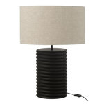 Paris Prix Lampe à Poser Filetage en Bois  Ailanthus  70cm Noir