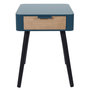 Voir la diapositive 2 : Paris Prix Table de Chevet 1 Tiroir  Bois  48cm Bleu Canard