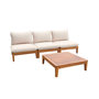 Voir la diapositive 1 : SWEEEK Salon de jardin modulable bois d'acacia 3 places beige - Yona