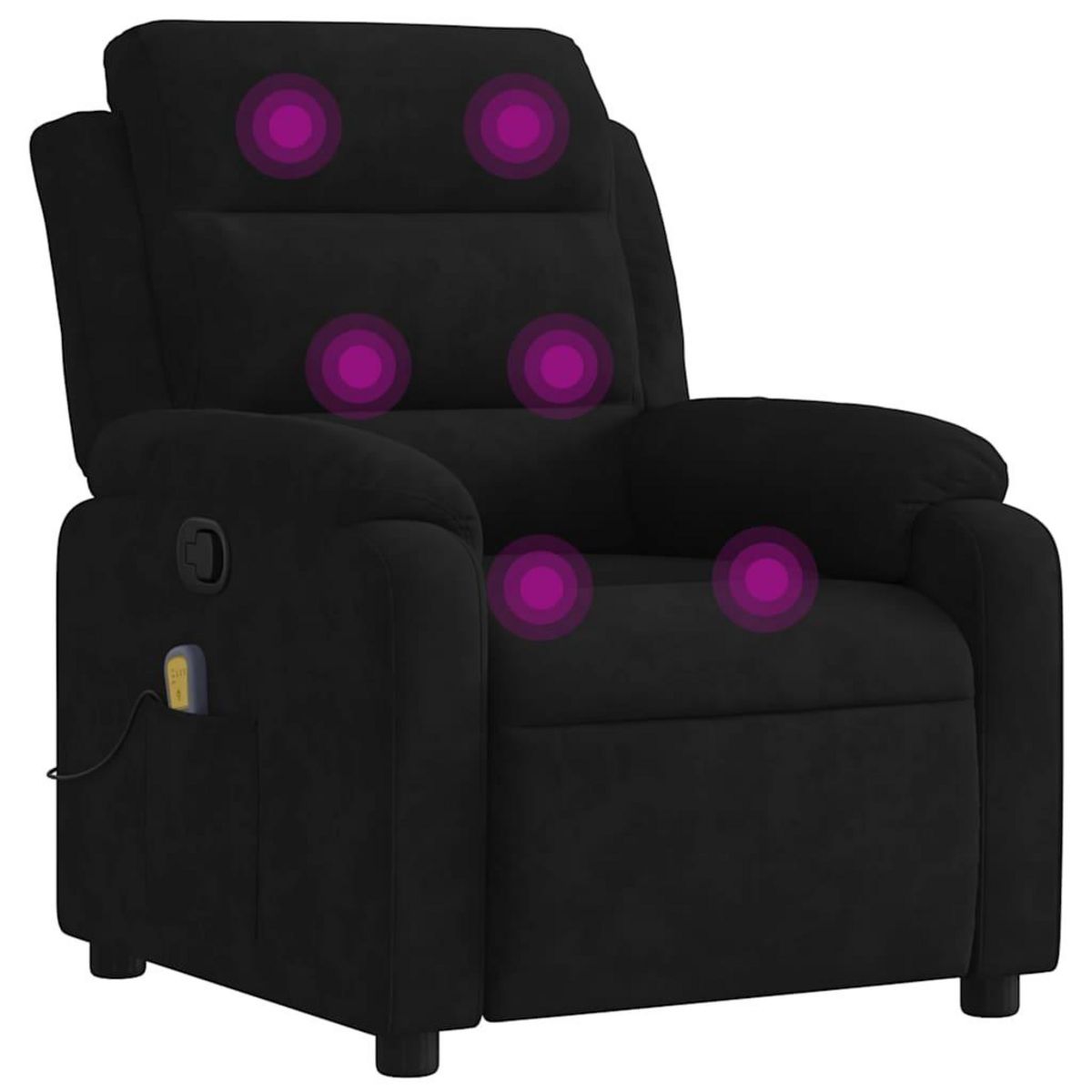 VIDAXL Fauteuil de massage inclinable noir velours