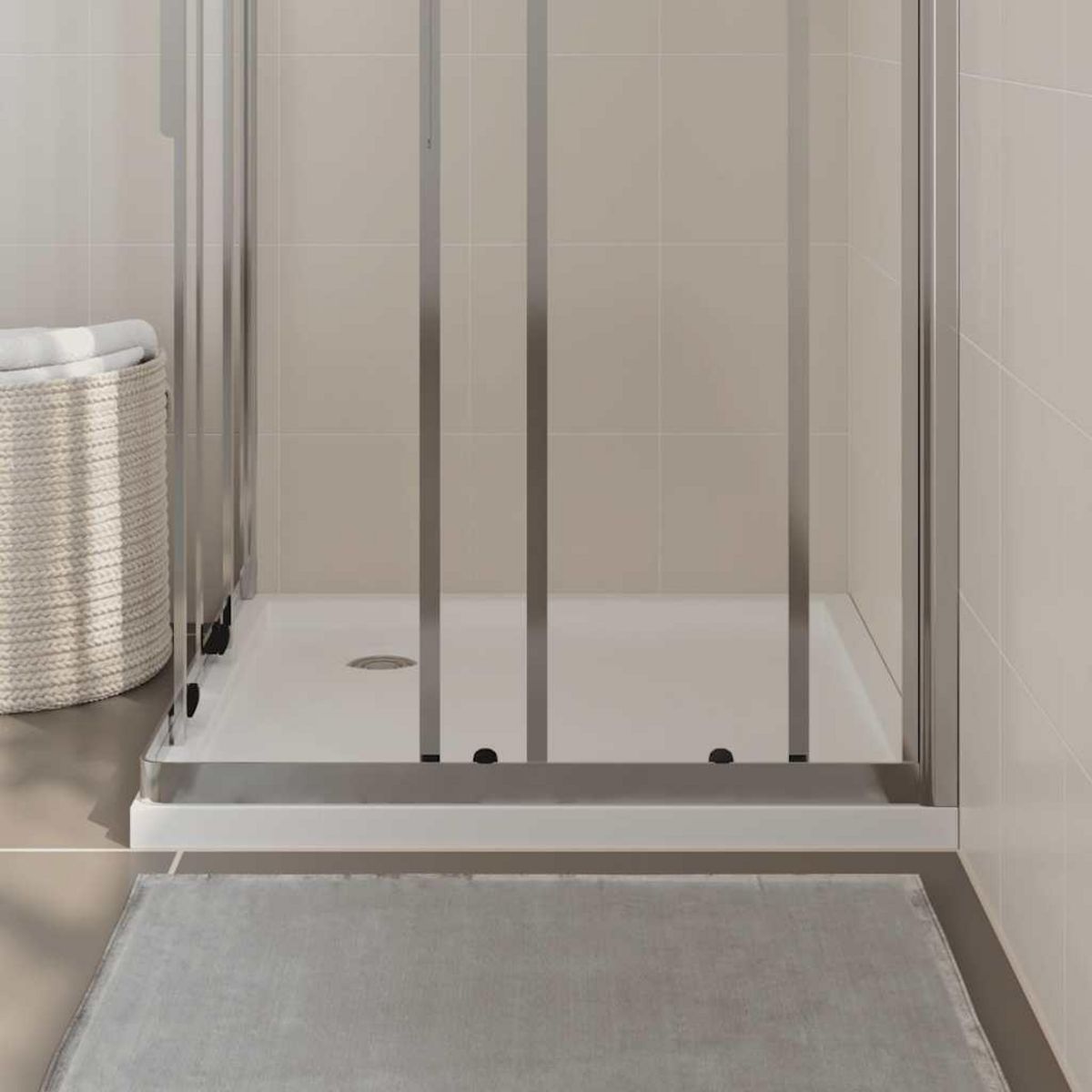 VIDAXL Receveur de douche carre ABS Blanc 80x80 cm