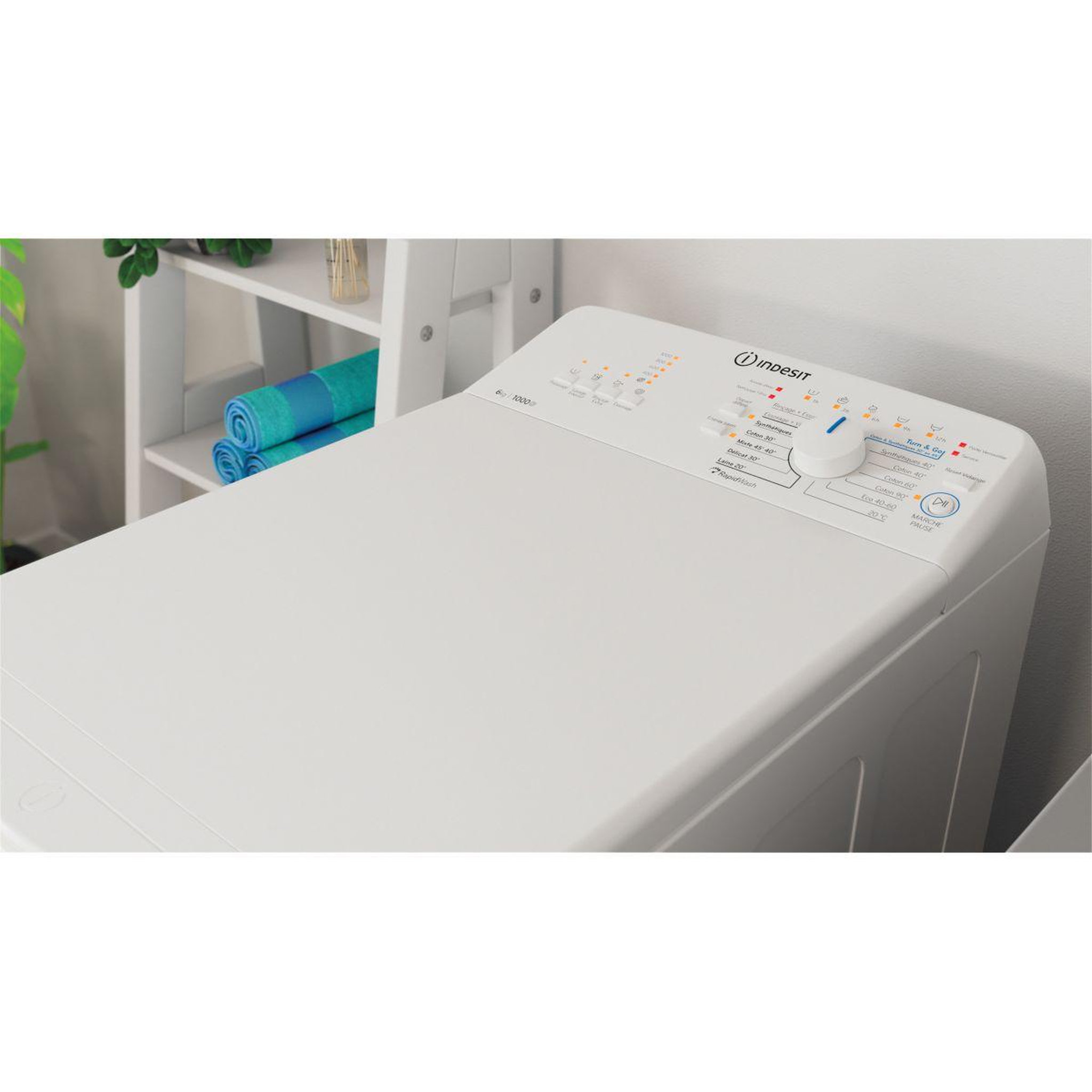 Voir la diapositive 5 : Indesit Lave linge top BTWNL60400FR/N