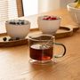 Voir la diapositive 3 : SECRET DE GOURMET Lot de 6 Mugs en Verre  Lexi  25cl Gris