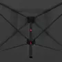 VIDAXL Parasol double avec mat en acier 250 x 250 cm Anthracite