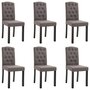 VIDAXL 276991 Dining Chairs 6 pcs Taupe Fabric(249011+249012)
