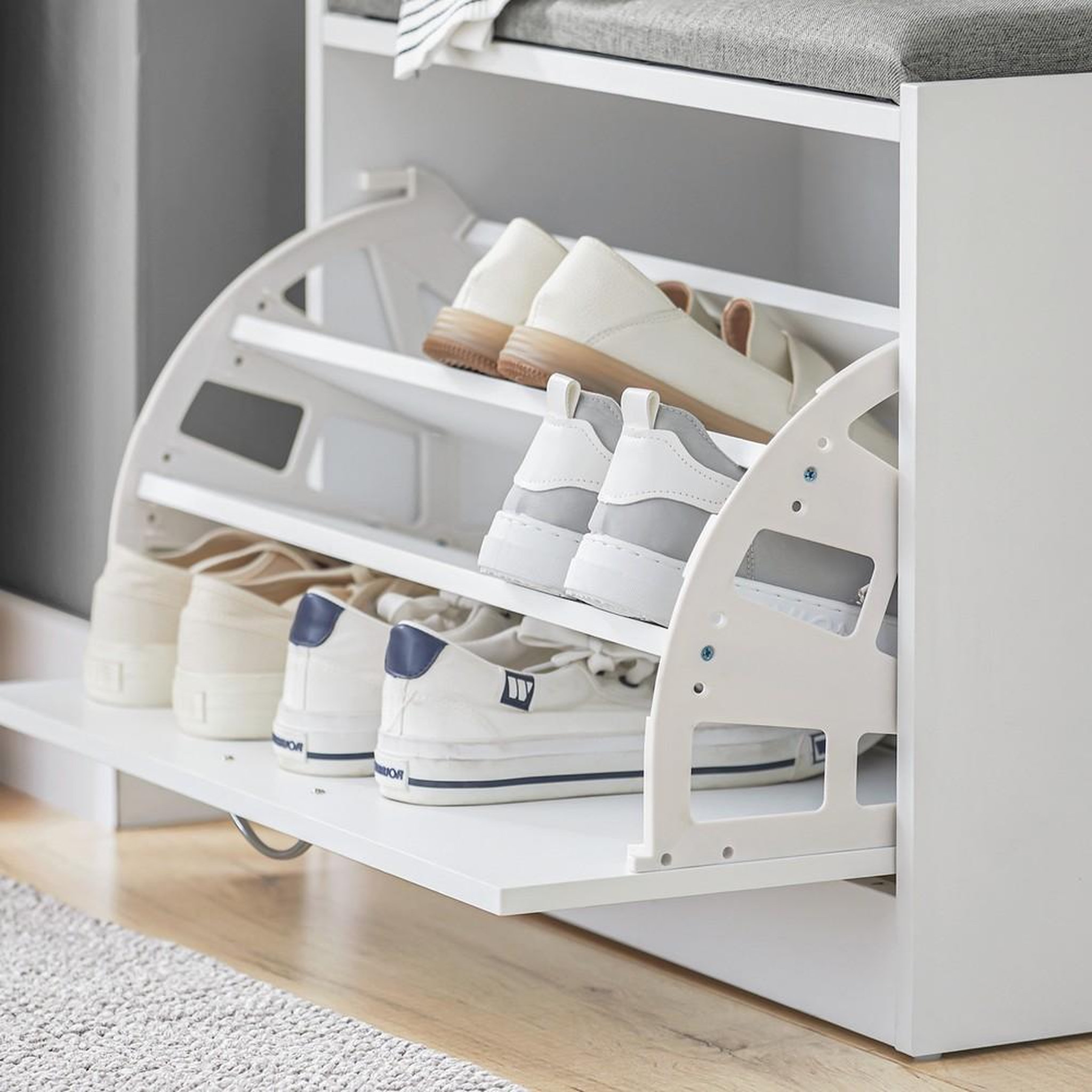 Voir la diapositive 4 : SOBUY SoBuy - Banc de Rangement à Chaussures avec Un Tiroir - Minimaliste - FSR16