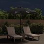 Voir la diapositive 3 : VIDAXL Parasol d'exterieur avec lumieres LED et mat en acier Noir