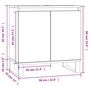 Voir la diapositive 6 : VIDAXL Armoire de salle de bain blanc 58x33x60 cm bois d'ingenierie