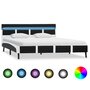 VIDAXL Cadre de lit avec LED Noir Similicuir 120 x 200 cm