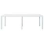 Voir la diapositive 2 : VIDAXL Table de jardin Blanc 220x90x72 cm Plastique Aspect de rotin