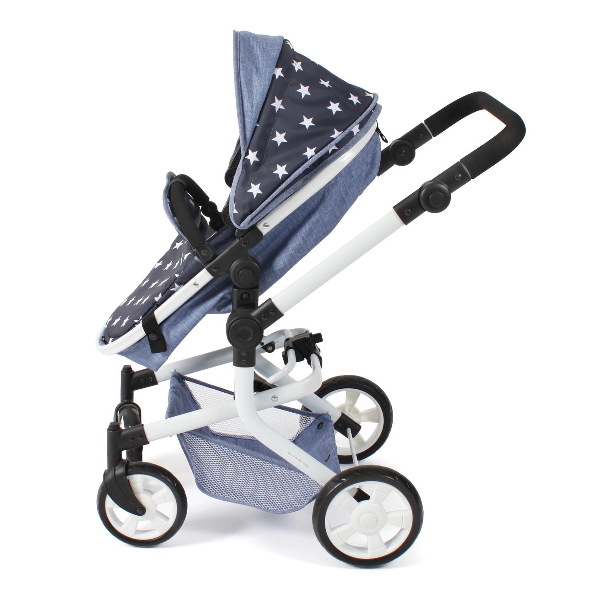 Voir la diapositive 6 : BAYER CHIC 2000 Poussette pour poupée combinée 2 en 1 Mika Bleu marine avec étoiles