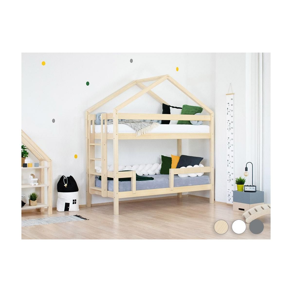 BENLEMI Lit cabane superposé KILI Verni 227cm