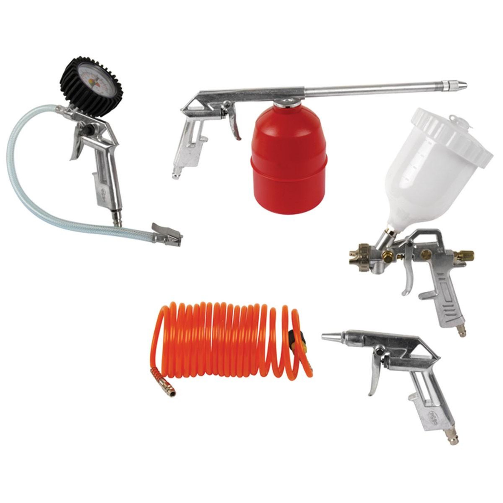 Voir la diapositive 6 : VITO Compresseur d'air 300l 10bar 4kw 500l/min + 5 outils pneumatiques kit complet gonflage soufflage peinture garage atelier vito