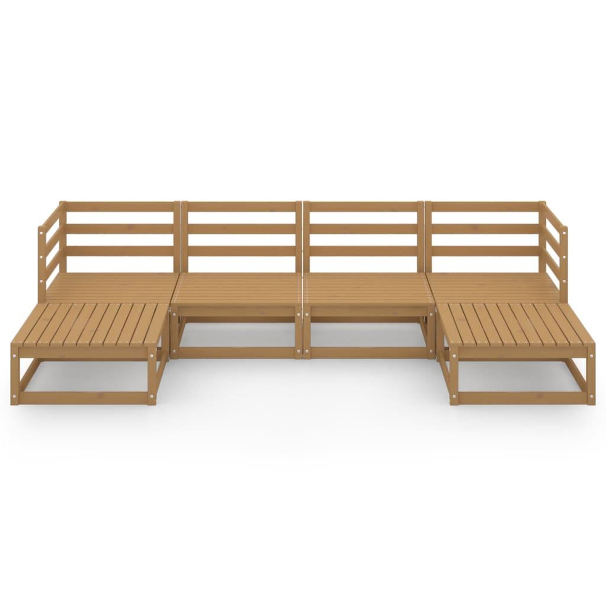 Voir la diapositive 3 : VIDAXL Salon de jardin 6 pcs bois de pin massif
