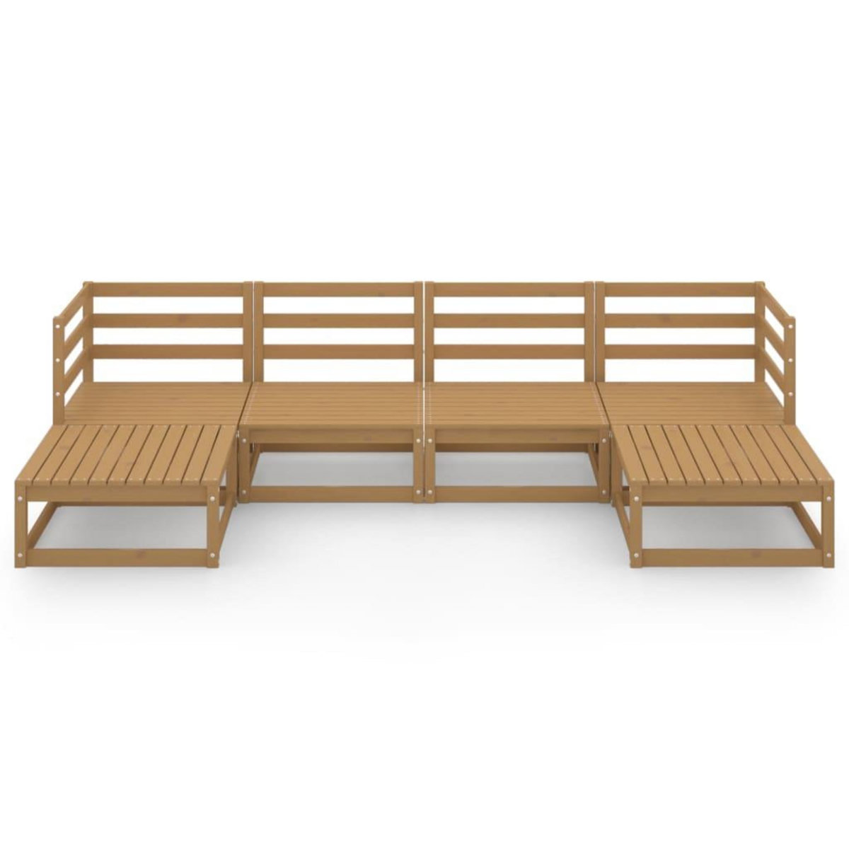 VIDAXL Salon de jardin 6 pcs bois de pin massif