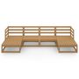 Voir la diapositive 3 : VIDAXL Salon de jardin 6 pcs bois de pin massif