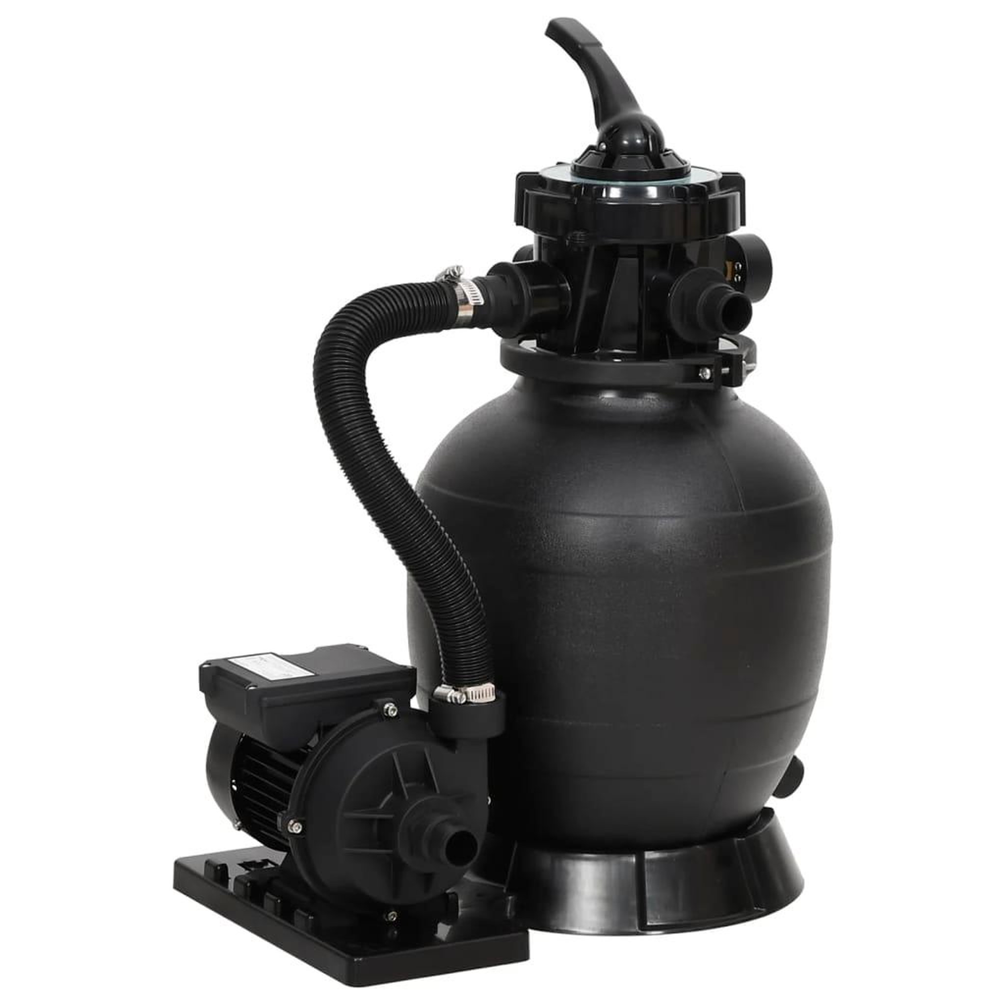 Voir la diapositive 1 : VIDAXL Filtre a sable de piscine avec vanne 6 voies Noir