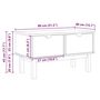 Voir la diapositive 6 : VIDAXL Banc de couloir OTTA 80x40x45 cm bois de pin massif