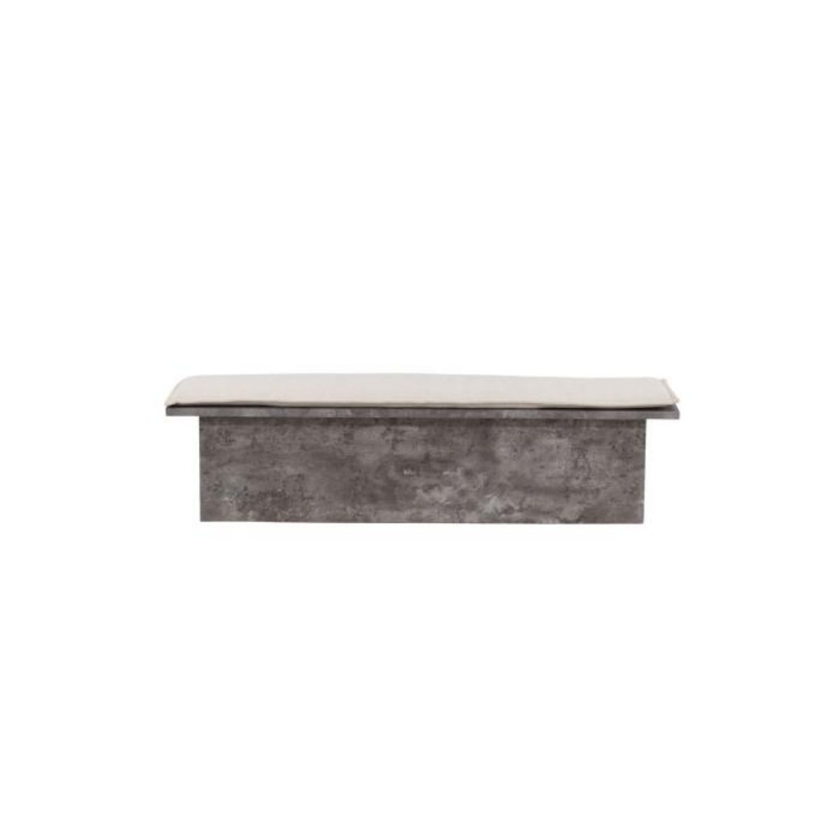 Paris Prix Banc Design & Coussin  Kellogg  160cm Gris